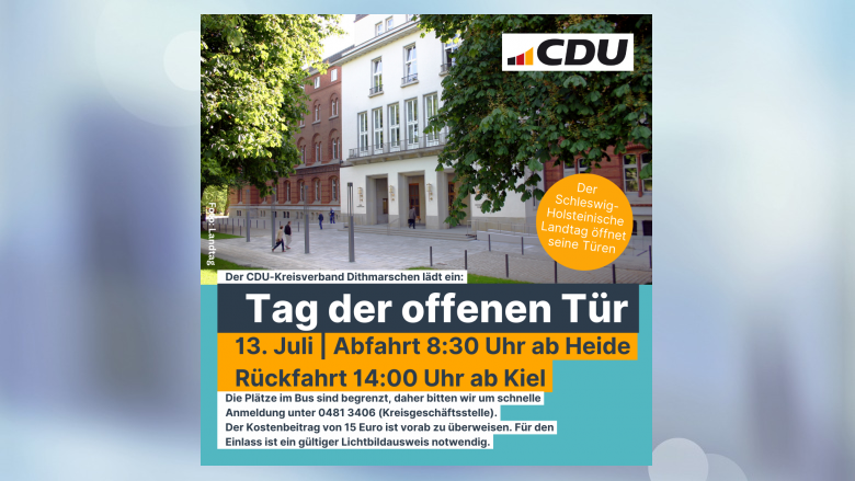 Fahrt zum Tag der offenen Tür im Schleswig-Holsteinischen Landtag Fahrt zum Tag der offenen Tür im Schleswig-Holsteinischen Landtag